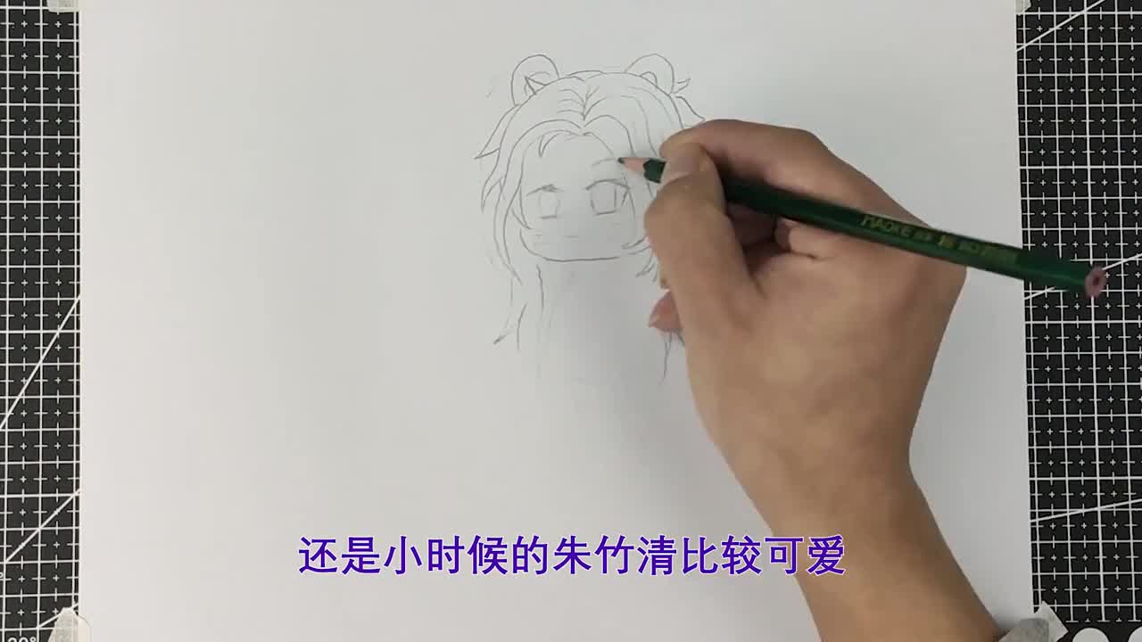 卡通朱竹清简笔画图片
