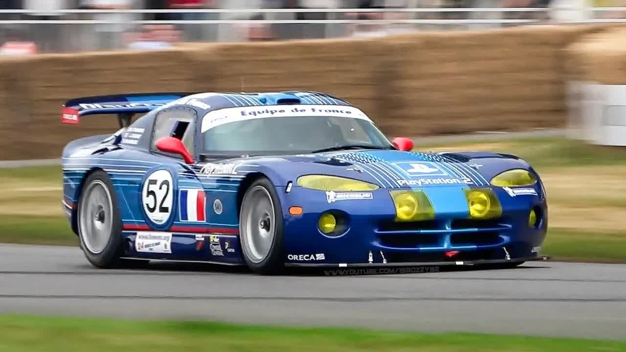 克莱斯勒道奇蝰蛇viper gts-r 在古德伍德经典爬坡赛道疾驰!