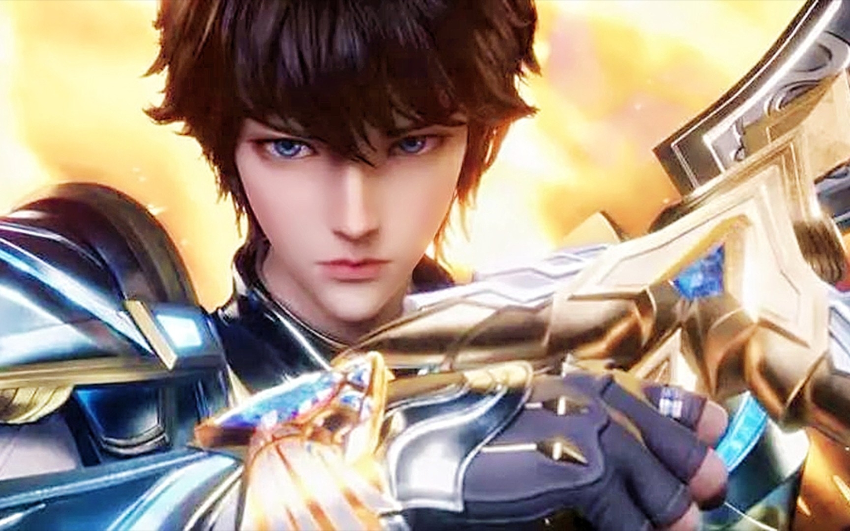 神印王座:龙皓晨vs韩羽越阶对战,守护与惩戒双刀之力"暴走"秀翻全场!!