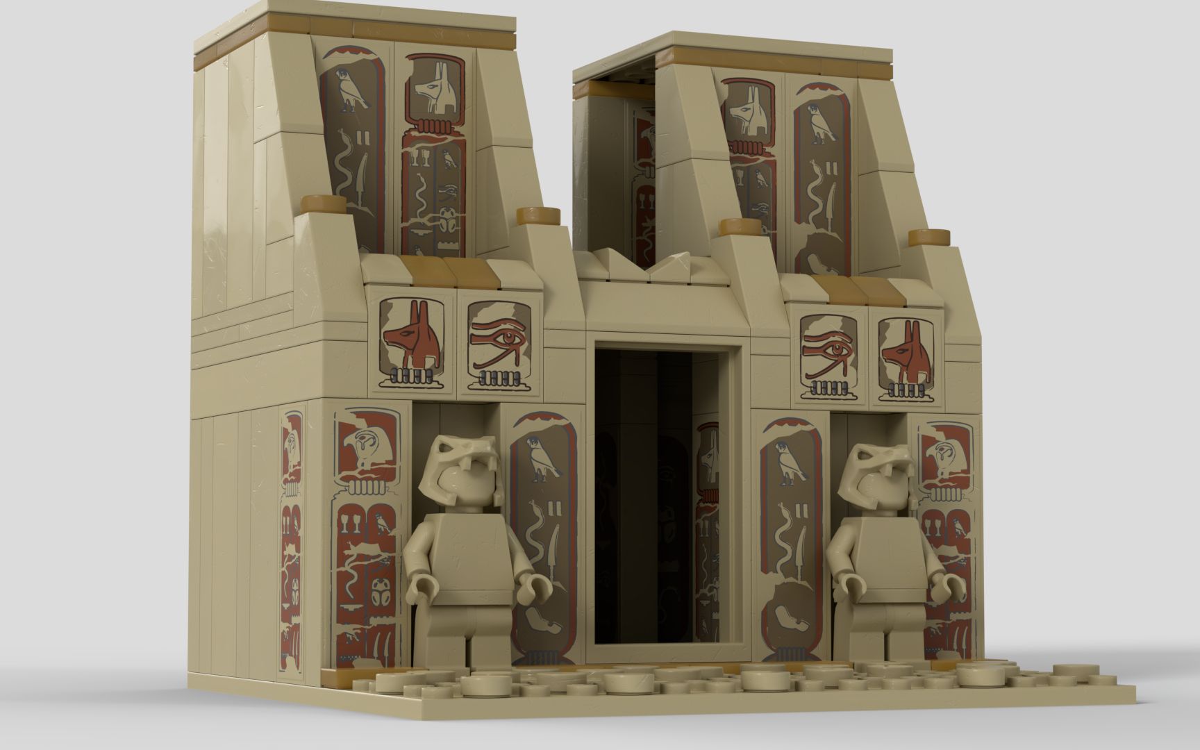 用乐高还原一座4000年前的古埃及文明遗迹乐高积木拼搭动画