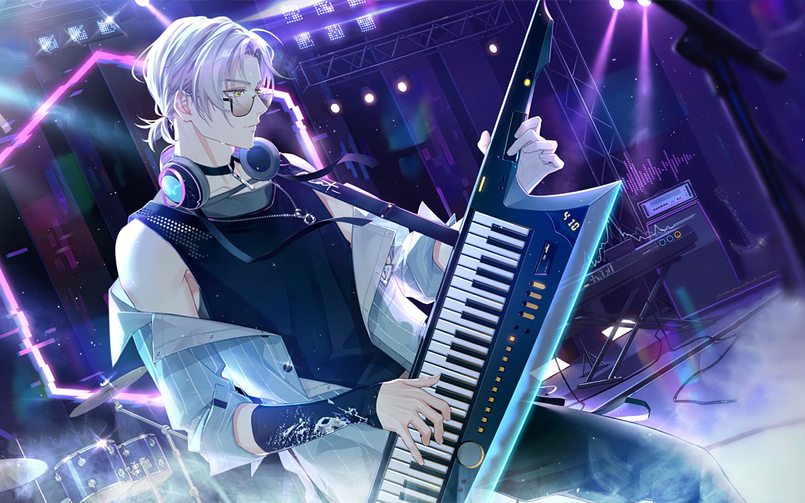 【未定事件簿】燃动潮流夜 莫弈ssr 霓光旋律 卡牌剧情 视频通话