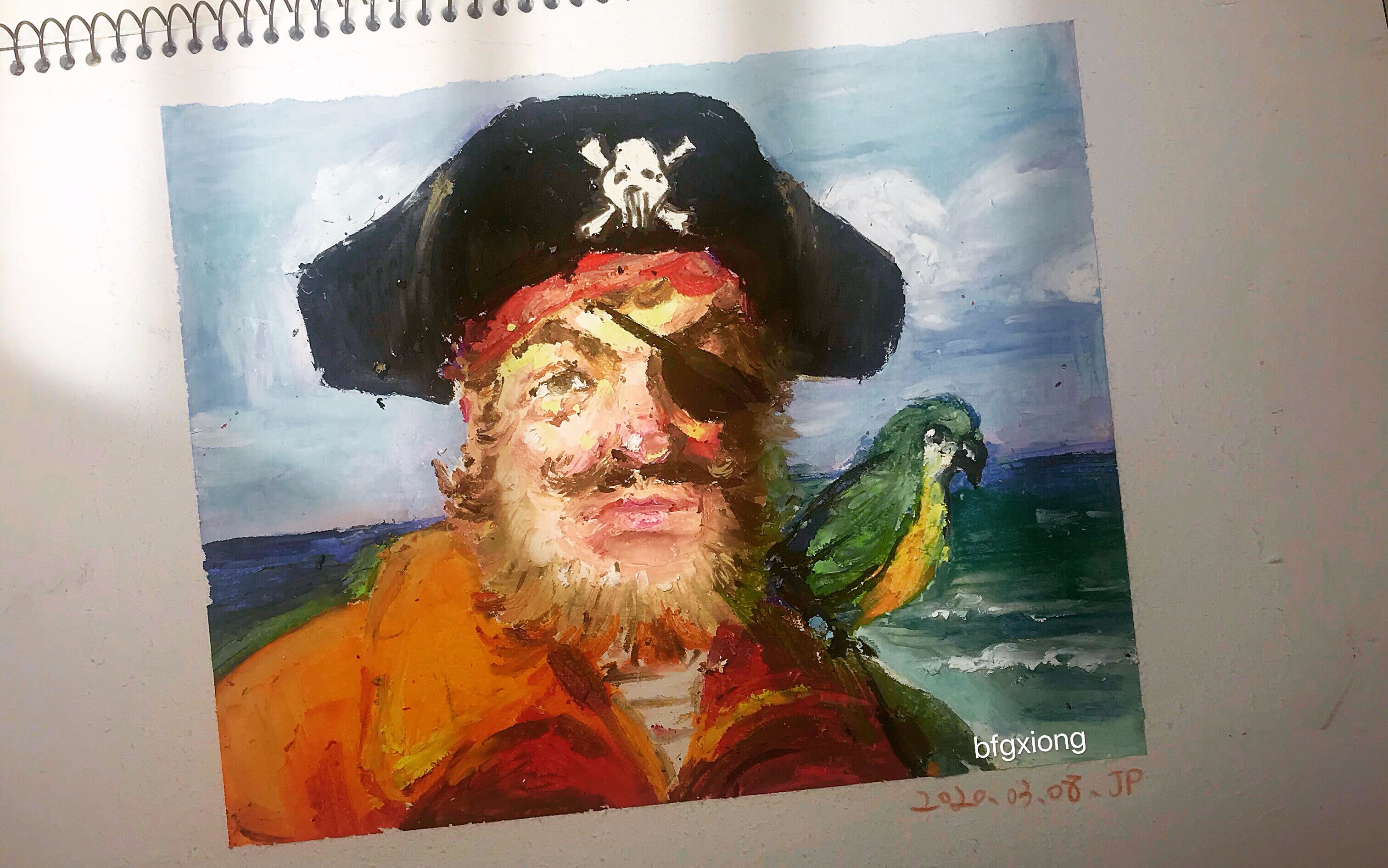 【油画棒】还有人记得海绵宝宝开头曲的海盗嘛!