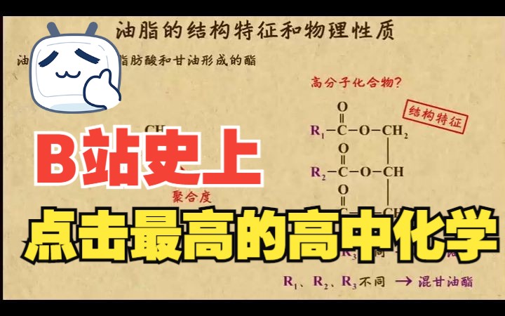 高中化学29糖类、蛋白质、油脂哔哩哔哩bilibili