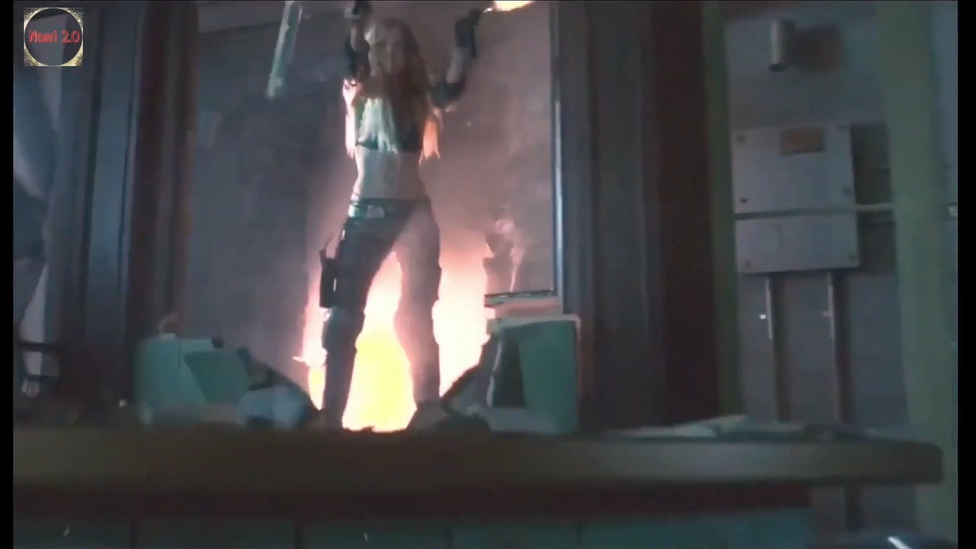 女战士被扫射致死