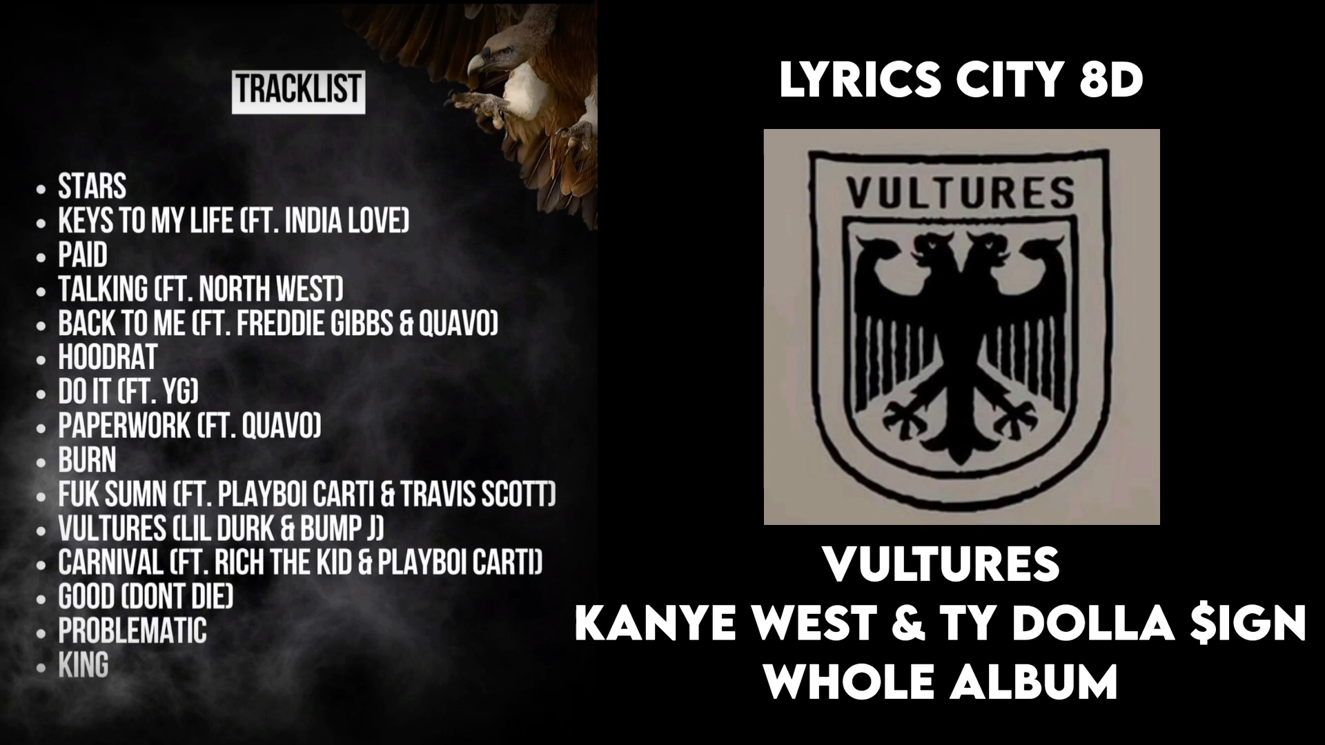 kanye west &ty dolla sign-vultures volume 1 【全专辑】