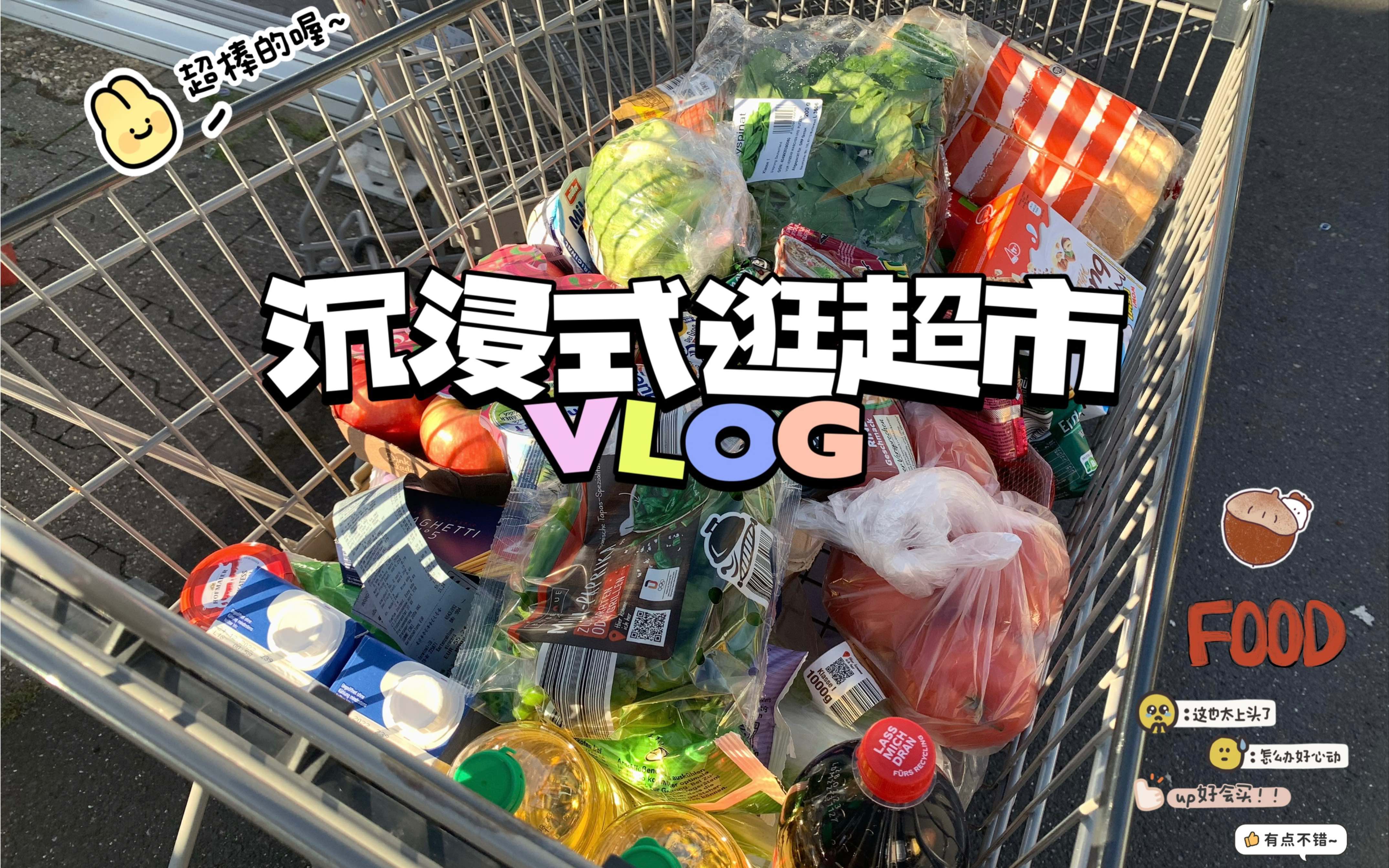 [图]德国vlog｜55欧两个人吃一周！沉浸式逛超市｜超市囤粮