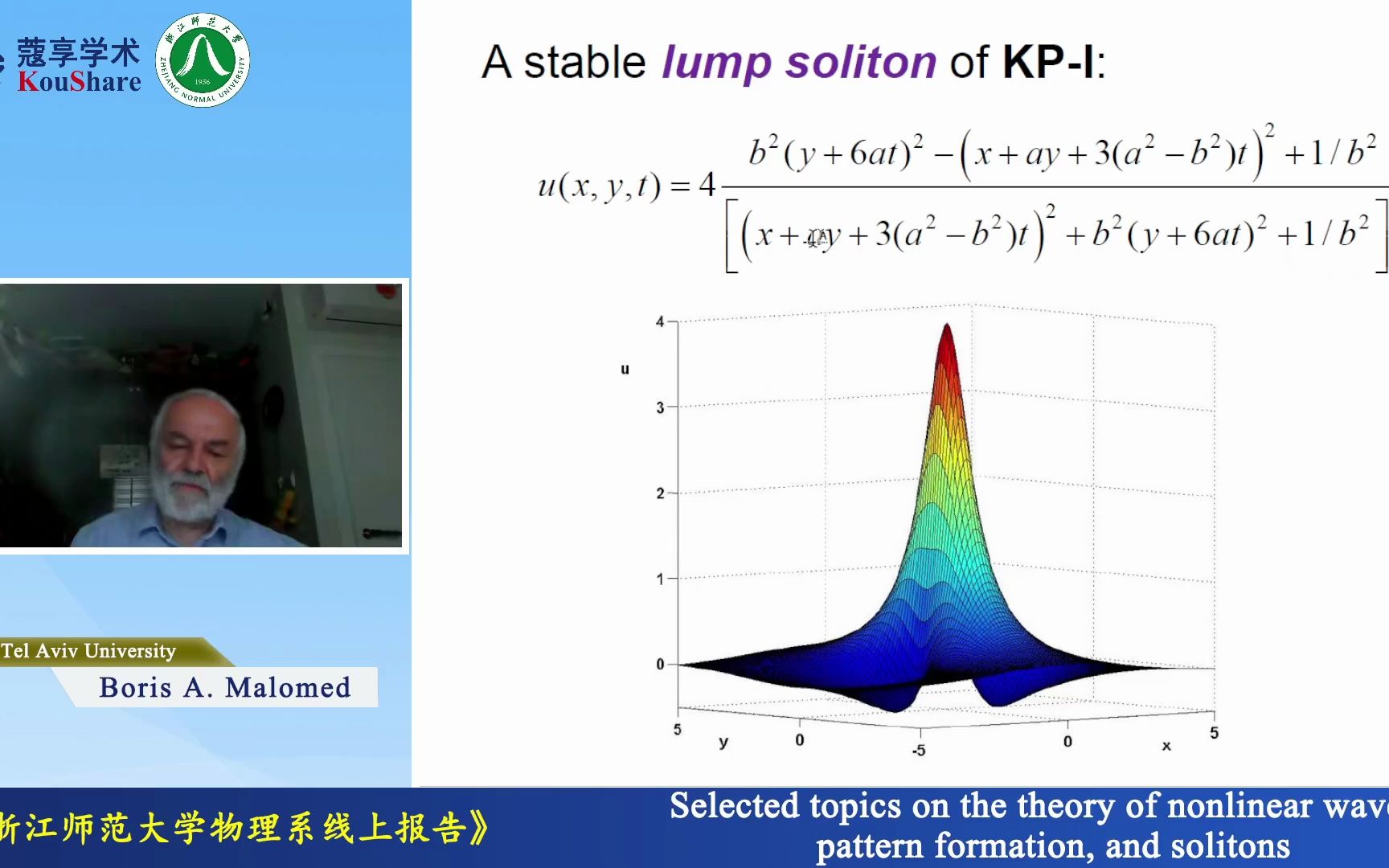 Selected topics on the theory of nonlinear waves, patter哔哩哔哩bilibili