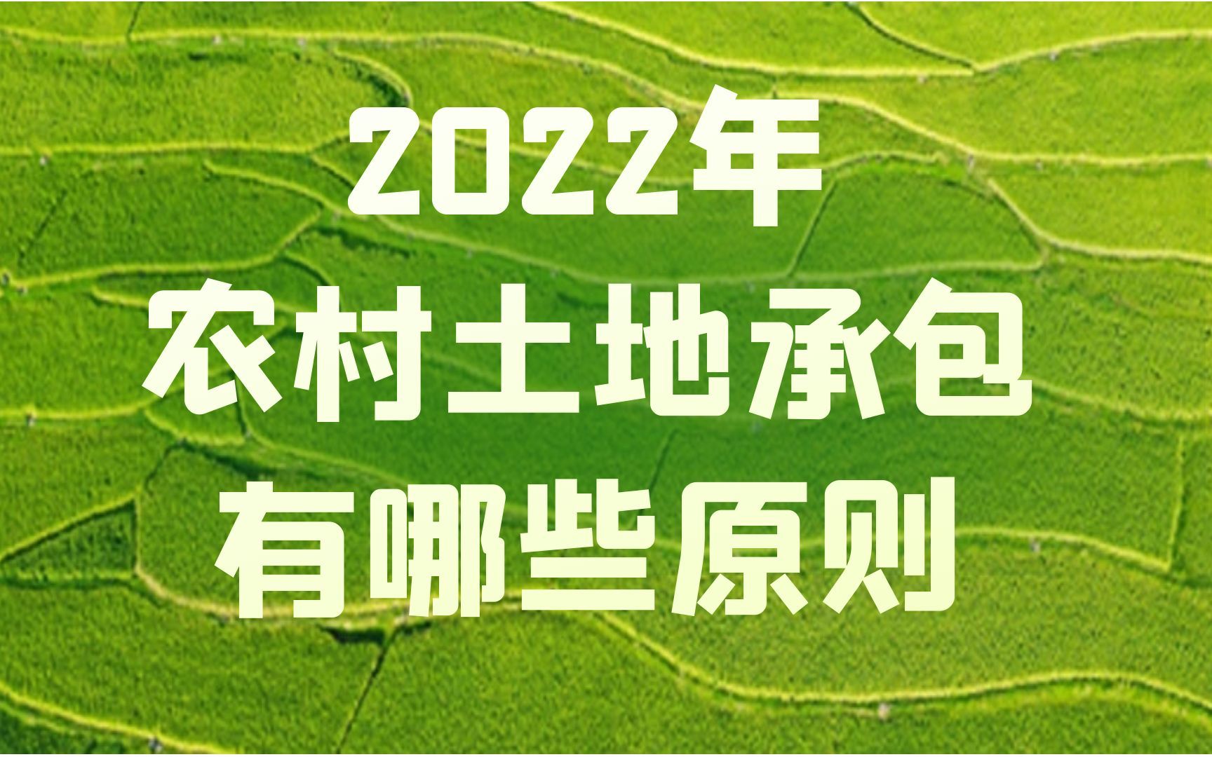 2022年农村土地流转有哪些原则?土地承包的程序又是什么?哔哩哔哩bilibili