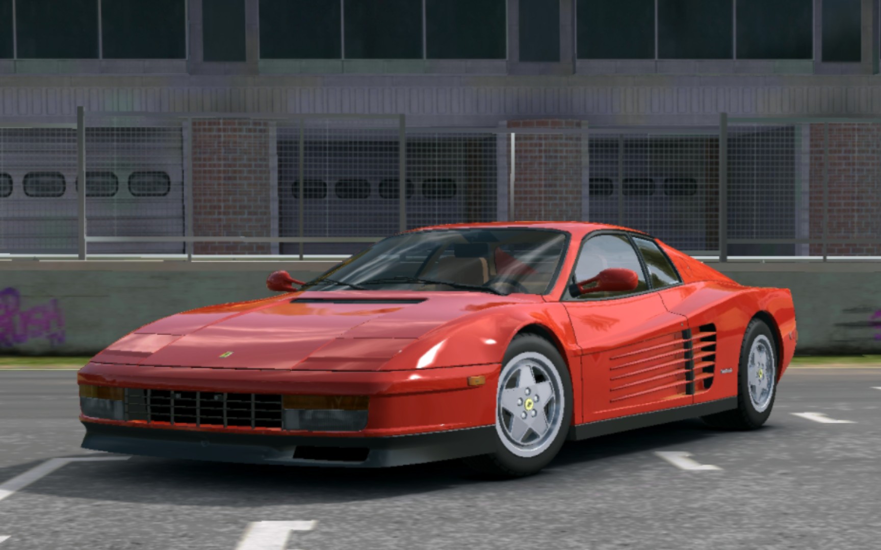 (真实赛车3)80年代的海报异国情调-法拉利testarossa跑『霍根海姆赛道