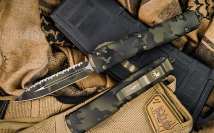 5cm 刃材m390 硬度62双峰单齿单刃 稀缺款.军迷大爱.