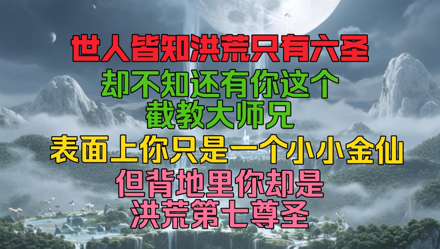 世人皆知洪荒只有六圣,却不知还有你这个截教大师兄,表面上你只是个小小的金仙,但背地里你却是洪荒第七尊圣.哔哩哔哩bilibili