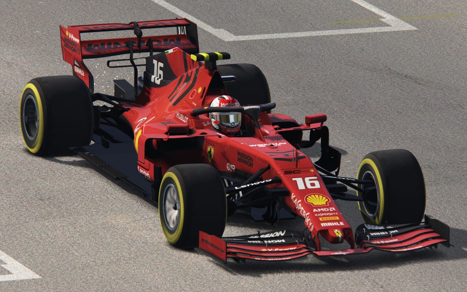 acfl f1 2019-法拉利sf90蒙扎赛道单圈 神力科莎 简森巴顿制作