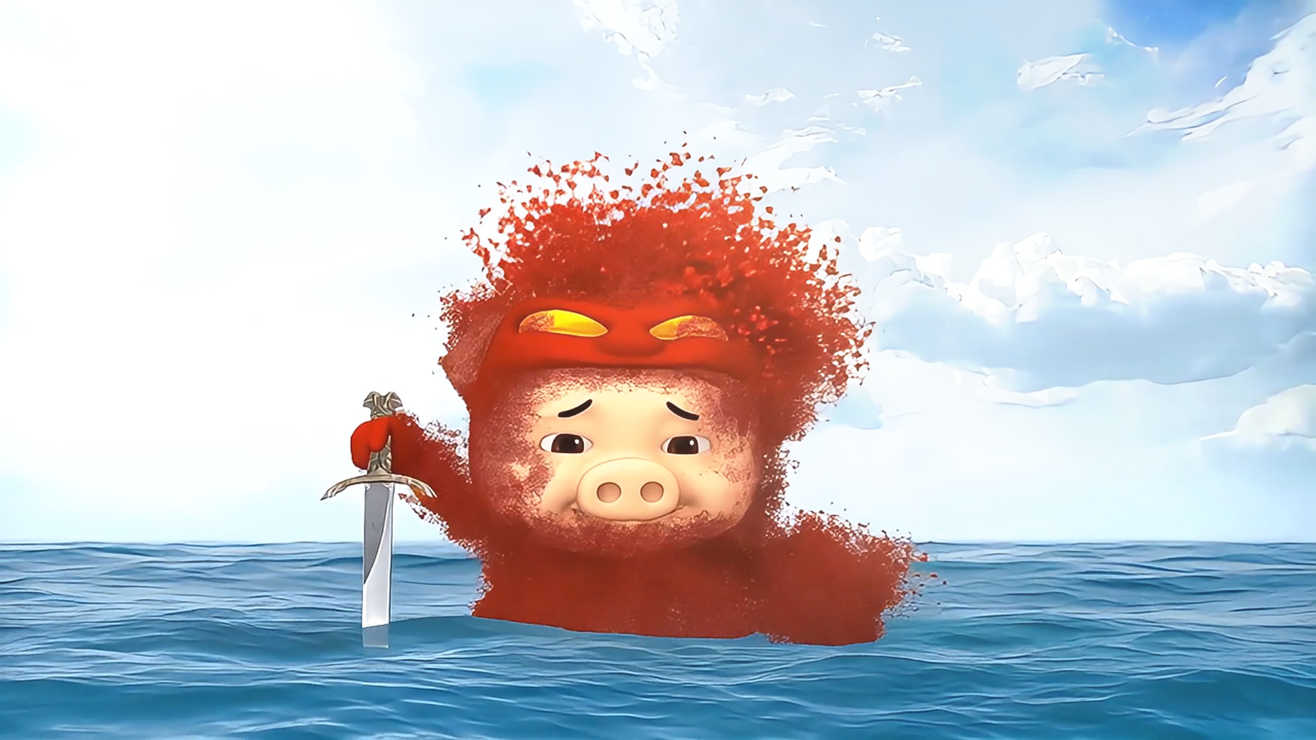 保护公主的勇士最终化成花瓣随风而去