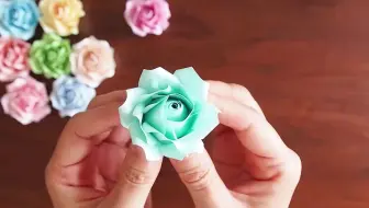 三八女神节到了，亲手折朵漂亮的玫瑰花，送去满满的心意