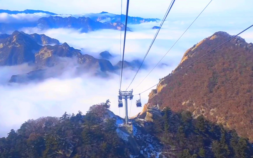 华山西峰索道,蔚为壮观