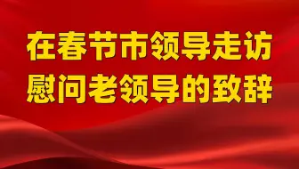 [职场文库]在春节市领导走访慰问老领导时的致辞