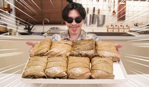 diy豪华版荷叶糯米鸡!