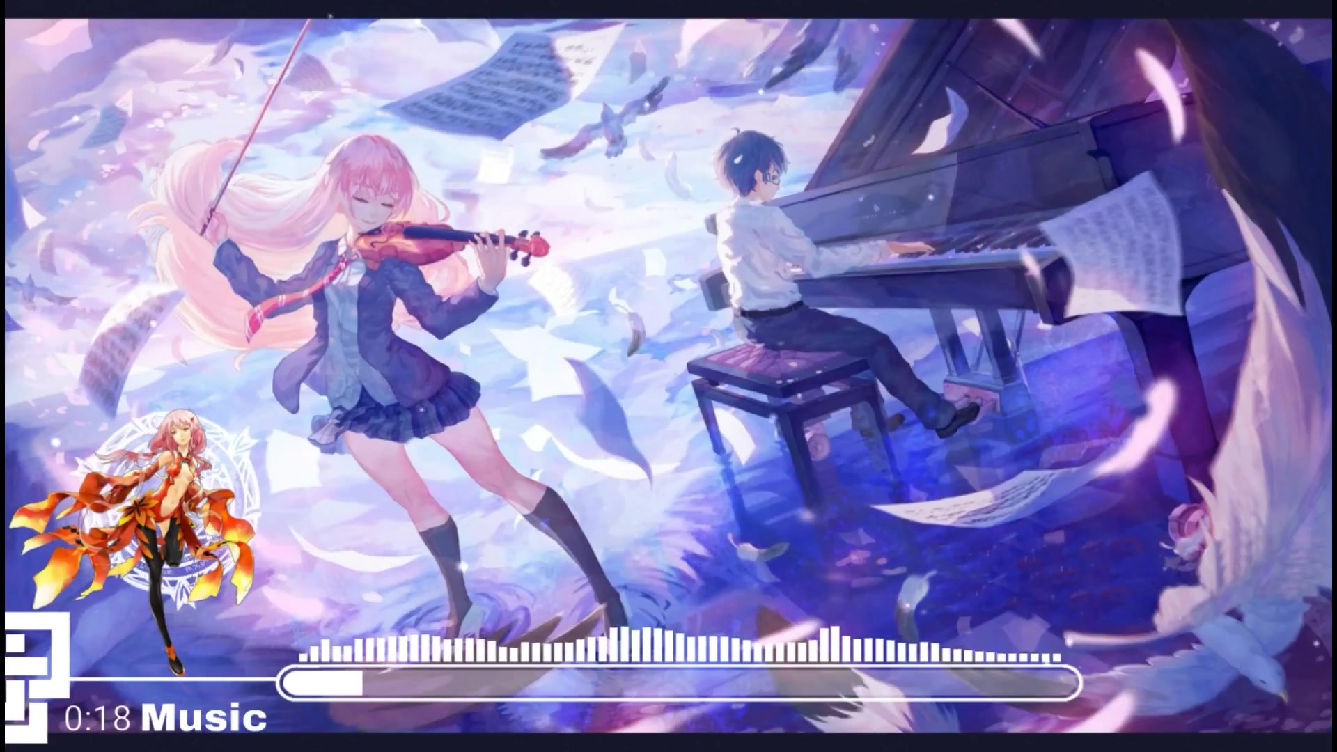 [图]nightcore -樱花泪 电音版 Sakura Tears ( remix )