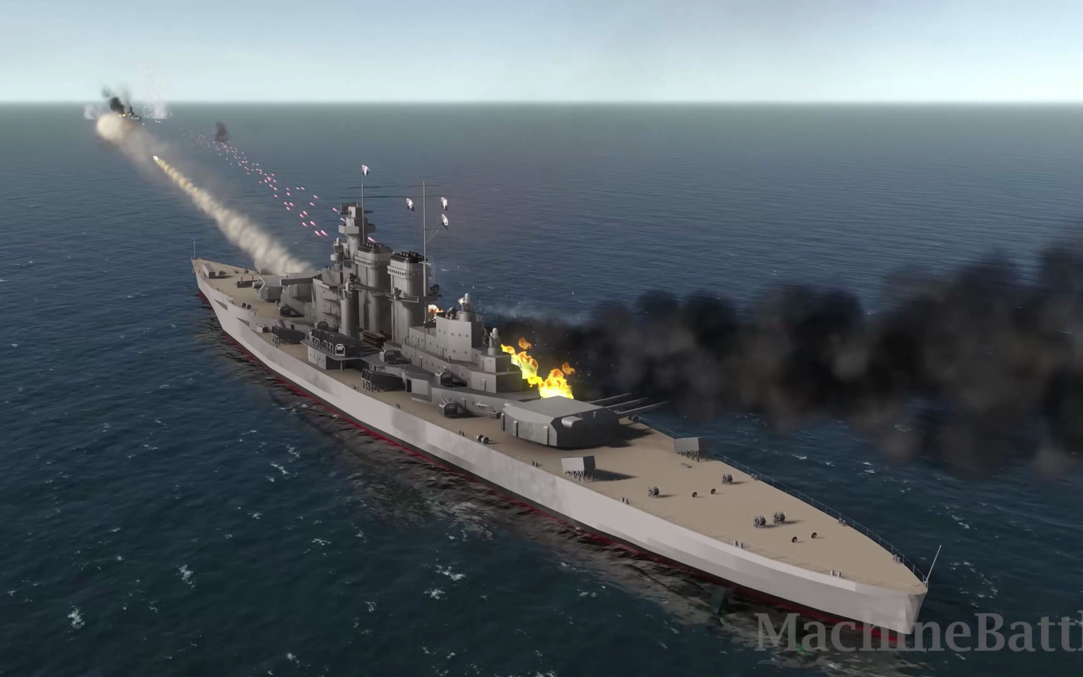 战舰混战【俄亥俄号,ca-139萨勒姆号,fgs汉堡号,霍尔岑多夫号】