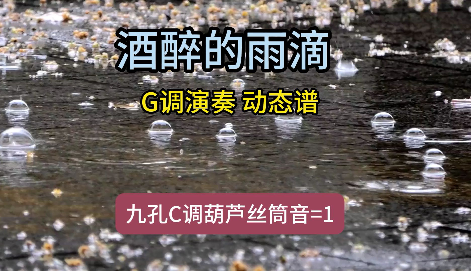 酒醉的雨滴简谱图片