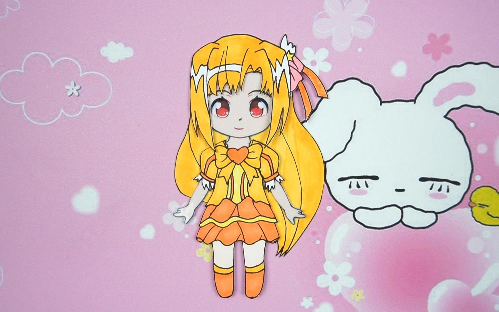 巴啦啦小魔仙手工手绘,纸娃娃小蓝魔仙服装_哔哩哔哩_bilibili