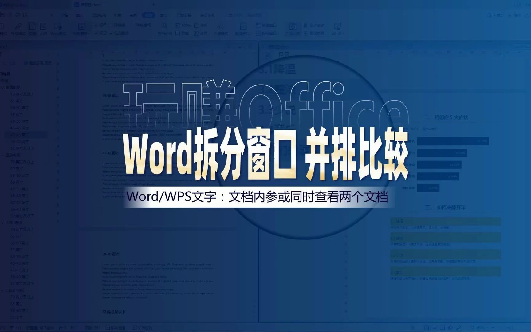 Word/WPS文字:拆分窗口与并排比较哔哩哔哩bilibili