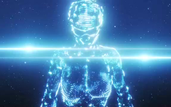 更新至v2版未来派全息人物影像和标题特效展示ae模板含男性和女性