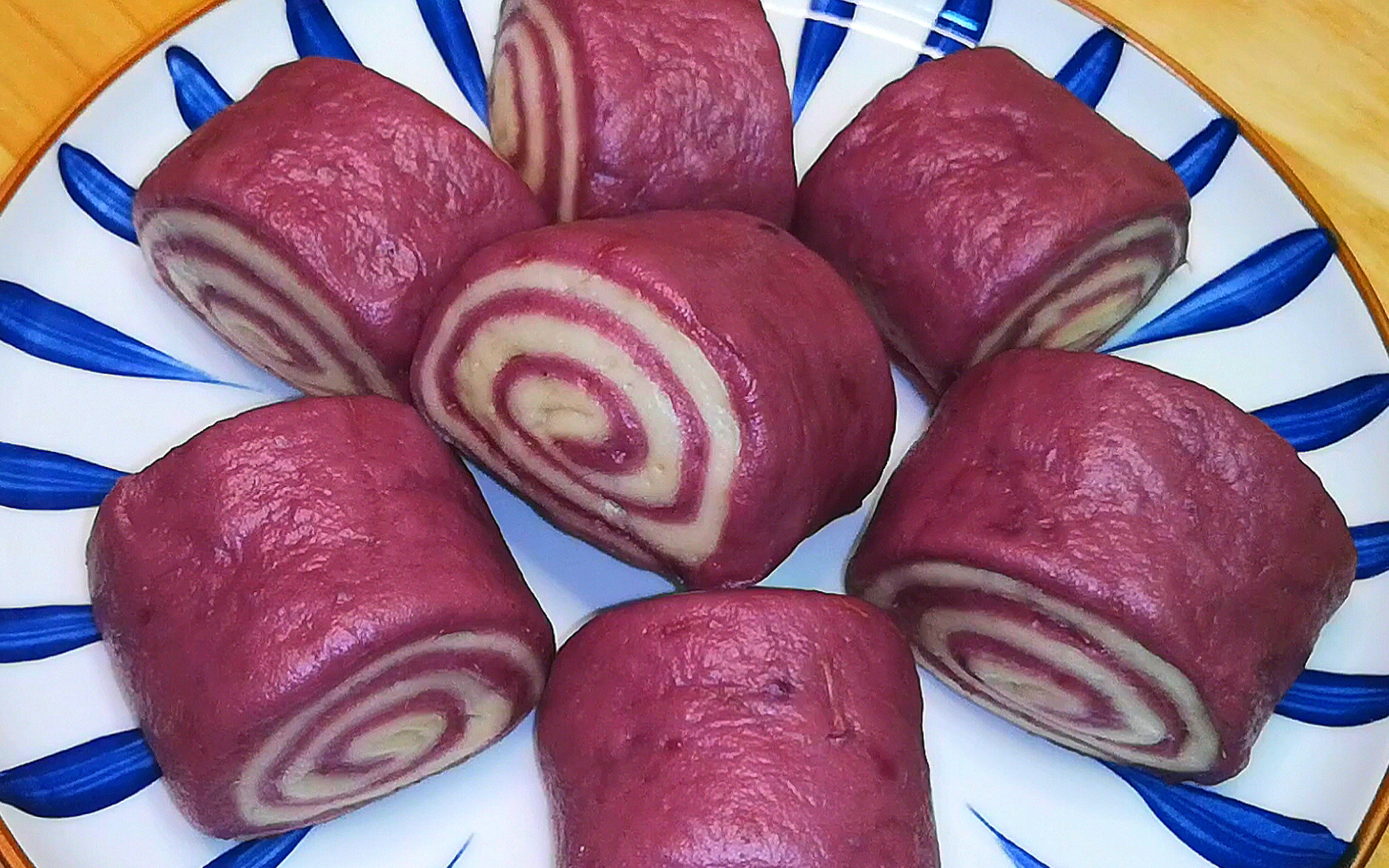 馒头系列(二):双色紫薯馒头,香甜松软健康美味,纯天然营养好_哔哩哔哩