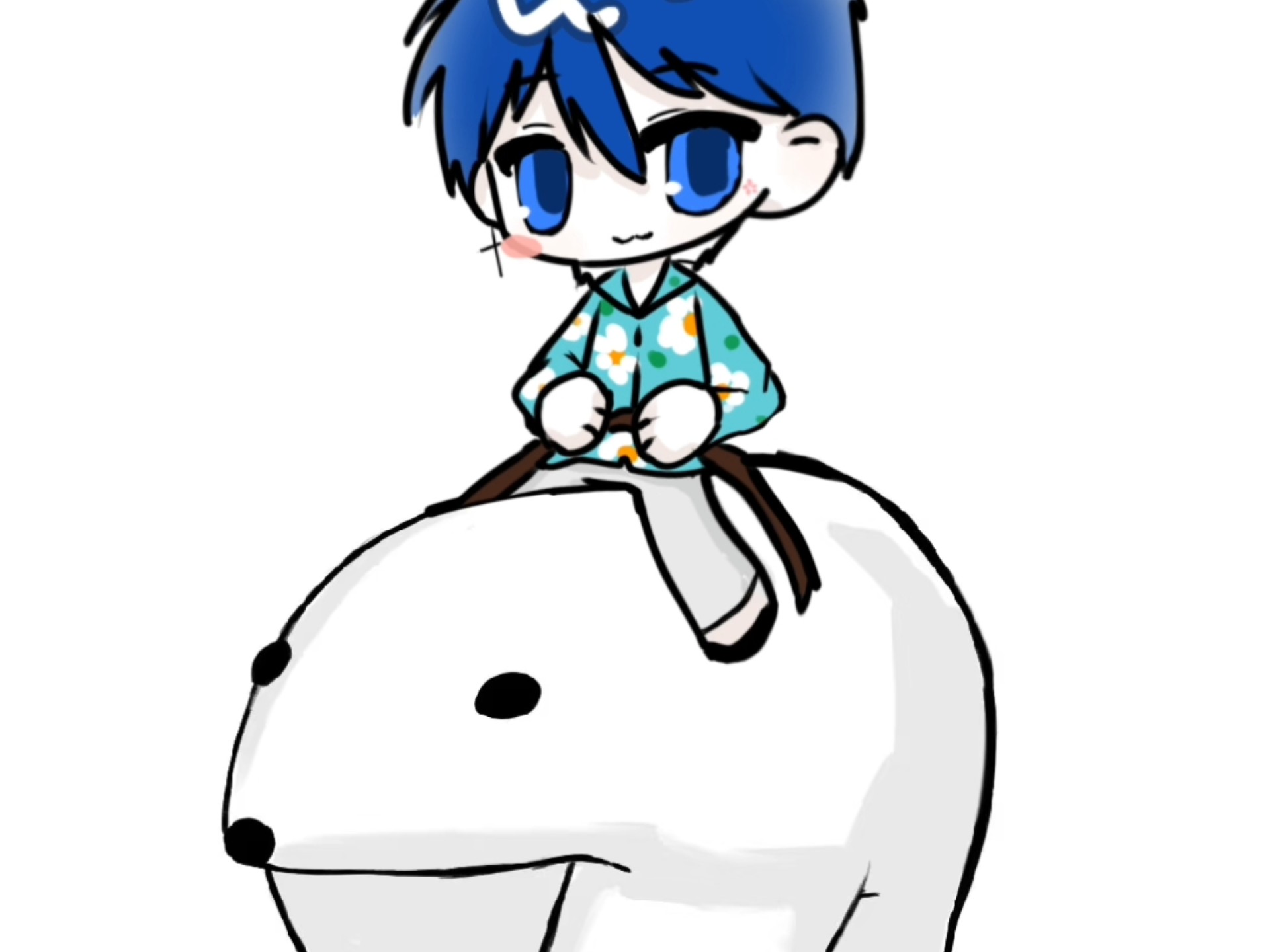 花少北骑北极熊