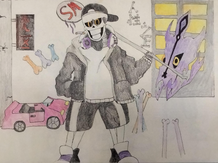 手绘instincttale人性之上papyrus