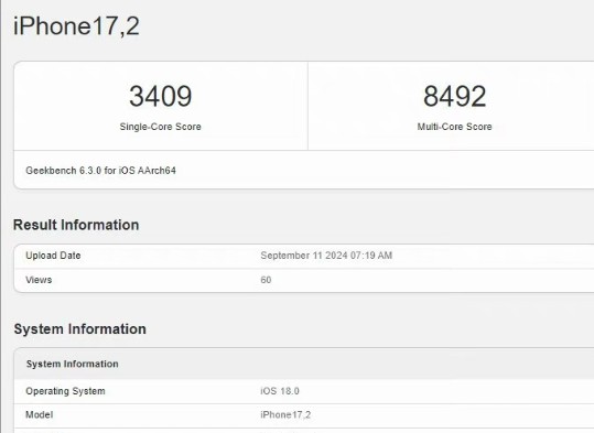 A18 Pro首个跑分出来了,单核3.4k多核8.4k,超越霸榜一天单核最高跑分的骁龙8Gen4!哔哩哔哩bilibili