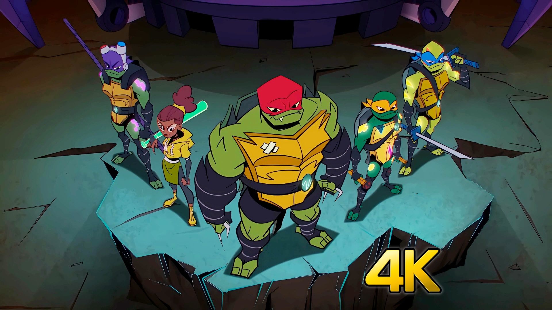 【4k】神龟大战斯莱德《忍者神龟:崛起》第二季第13集精彩打斗片段 超