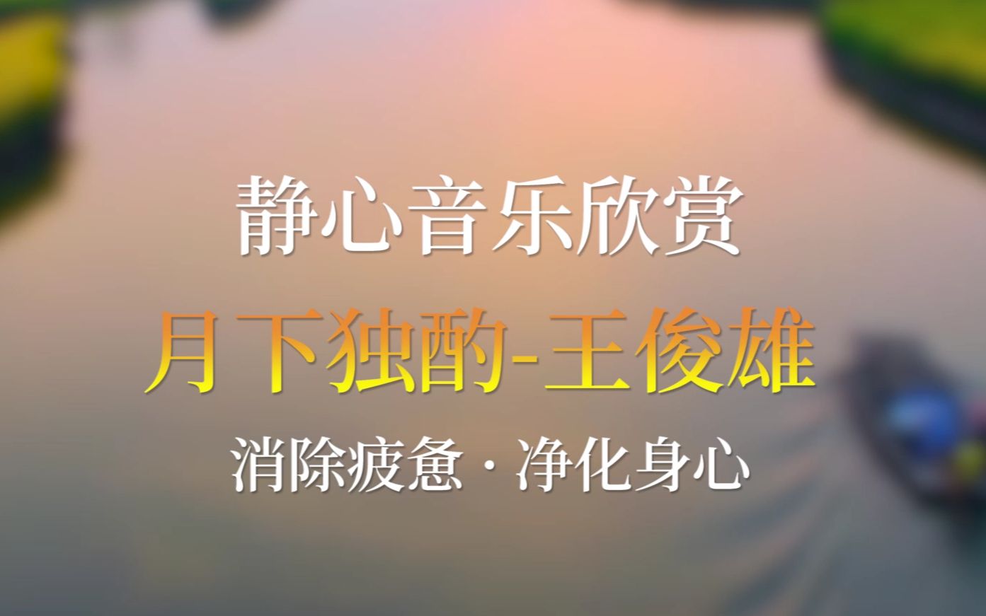 [图]月下独酌王俊雄，悠扬的曲子，唯美的画面，我不禁听了好多遍