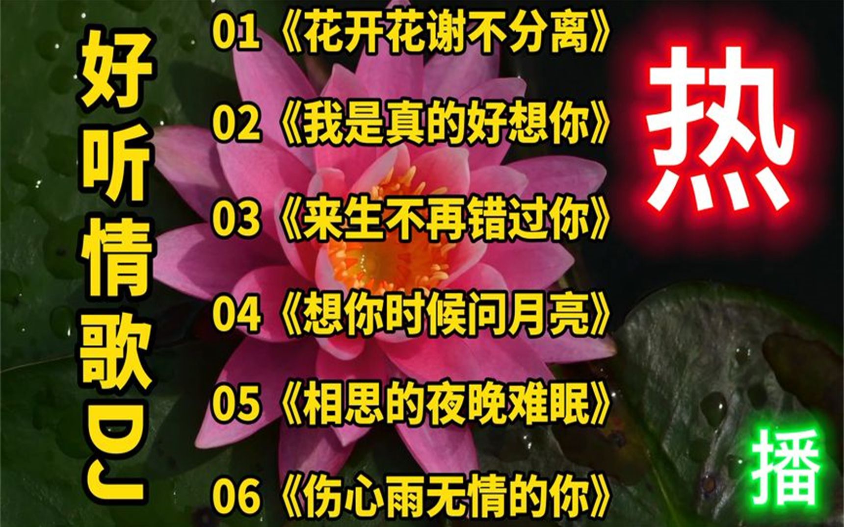 [图]《花开花谢不分离》《来生不再错过你》《我是真的好想你》