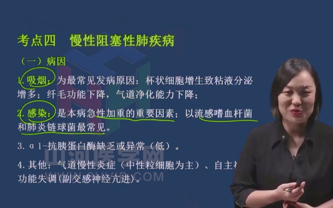 17呼吸内科学高级职称考试冲刺课:慢性阻塞性肺疾病一 山河医学网哔哩哔哩bilibili