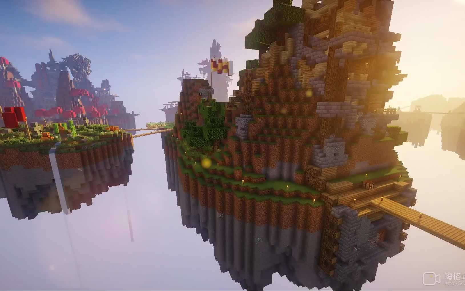 我的世界异形之下空岛生存高能建筑欣赏!