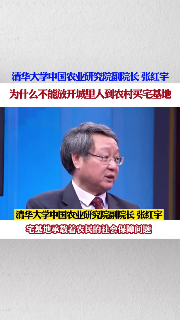 清华大学中国农业研究院副院长张红宇解读为什么不能放开城里28307哔哩哔哩bilibili