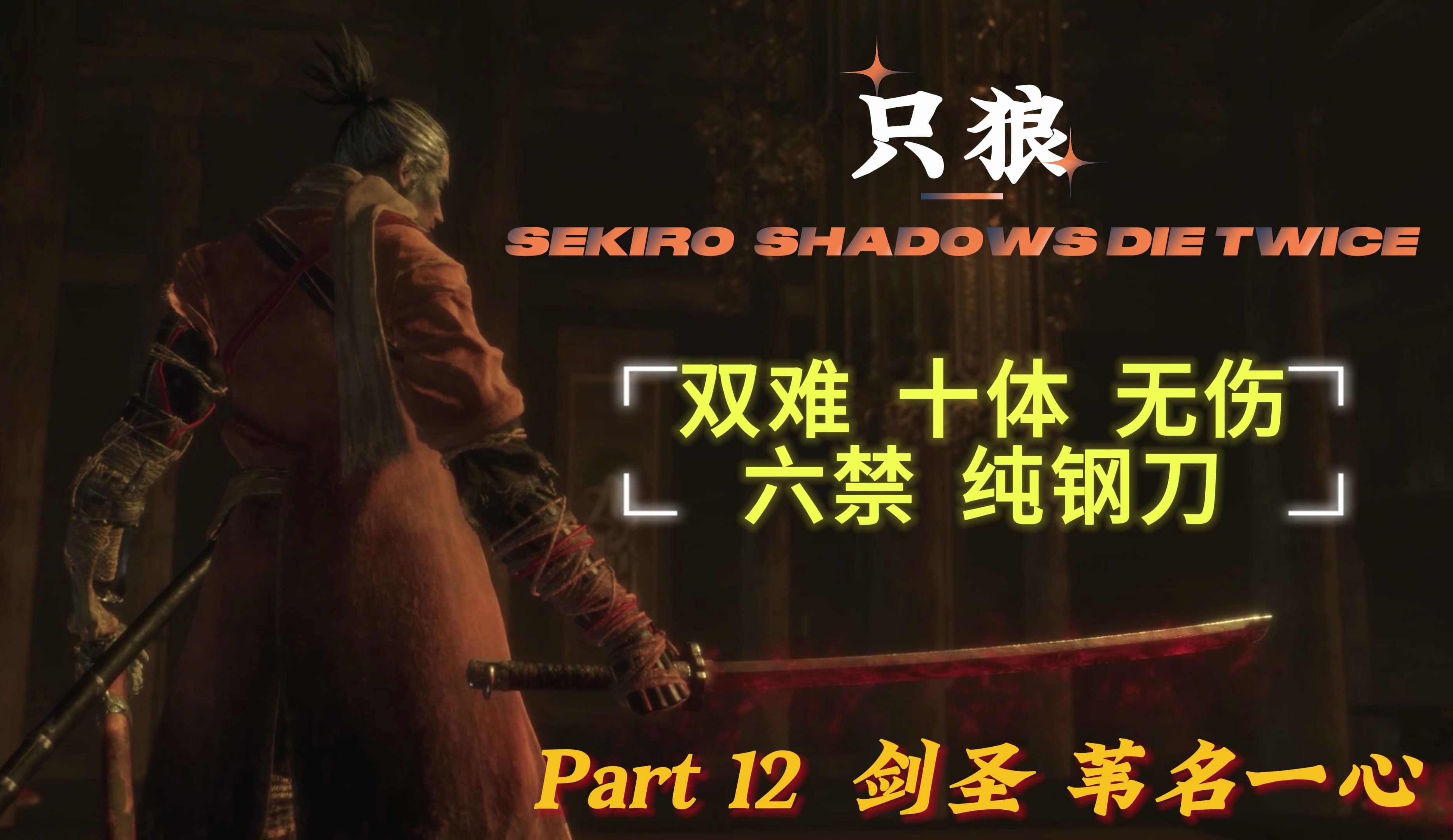 只狼双难十体钢刀无伤剑圣苇名一心