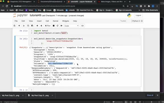 49.Describe Aws Ebs Volume Snapshot Using Boto3哔哩哔哩bilibili