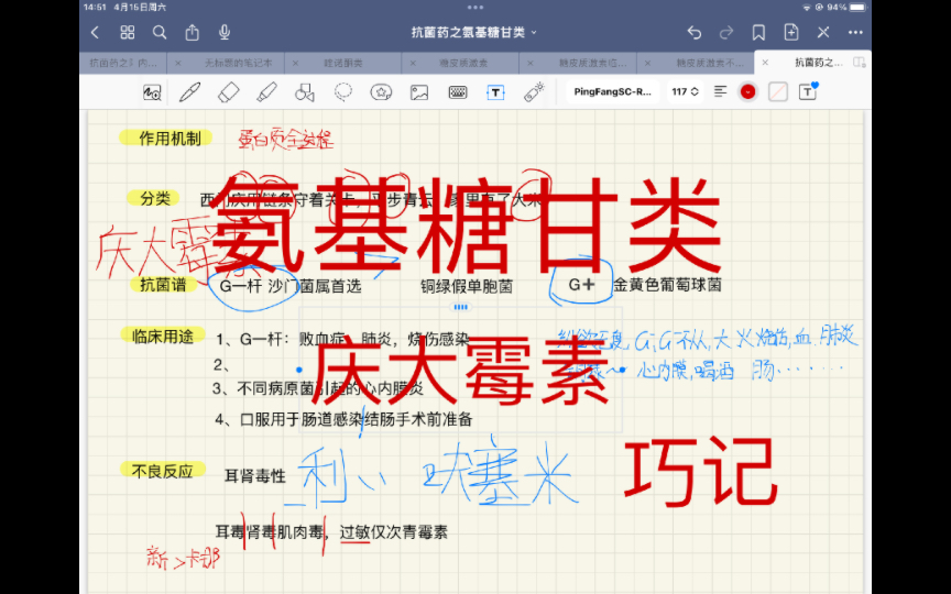 药理学氨基糖甘类庆大霉素巧记带背哔哩哔哩bilibili