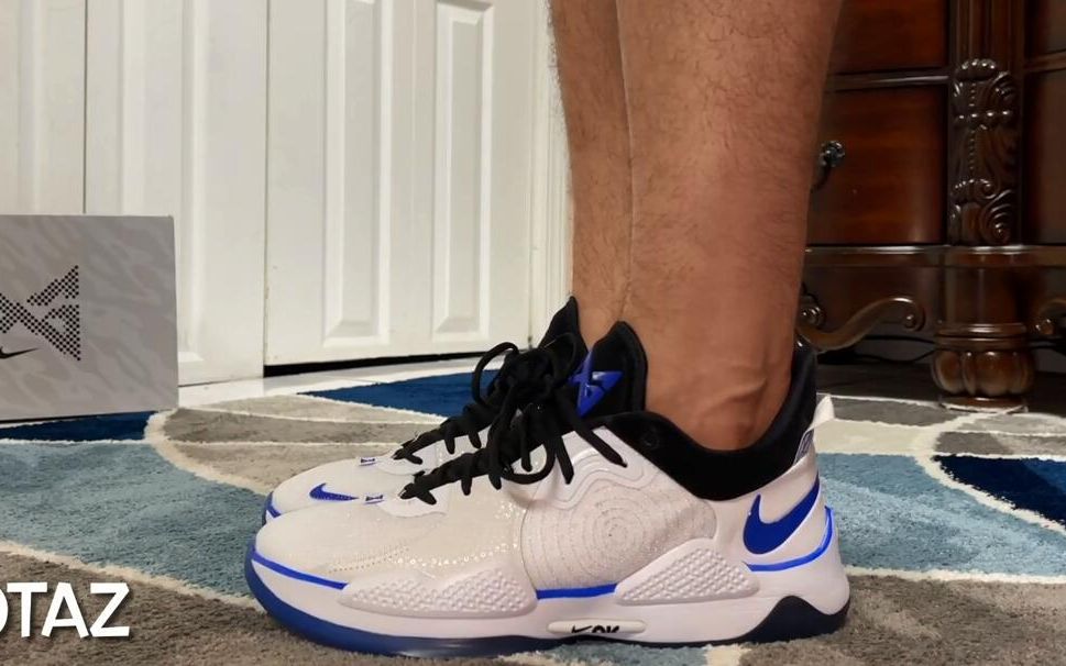 nike pg 5 playstation联名保罗乔治5代低帮篮球鞋上脚实拍