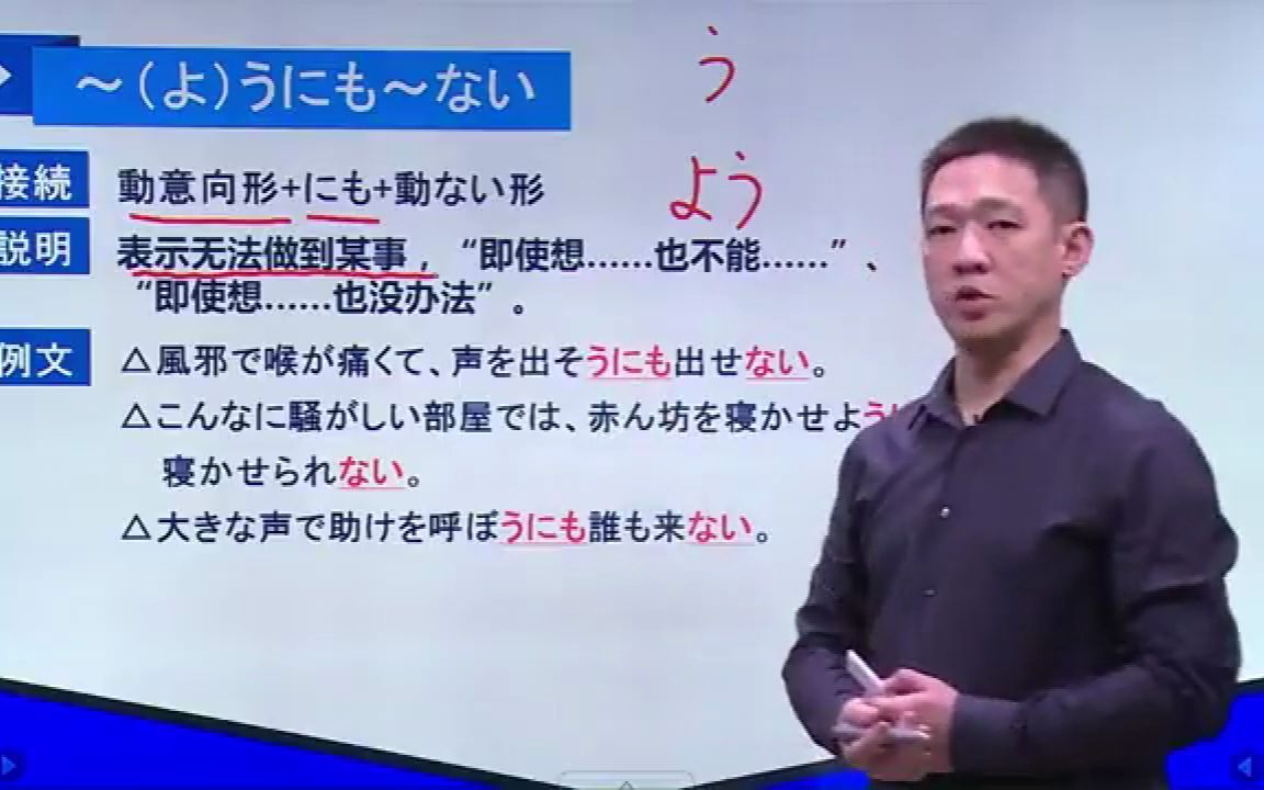 [图]日语N1语法蓝宝书【全套】完整版讲解 第二单元 文法解说 语法练习