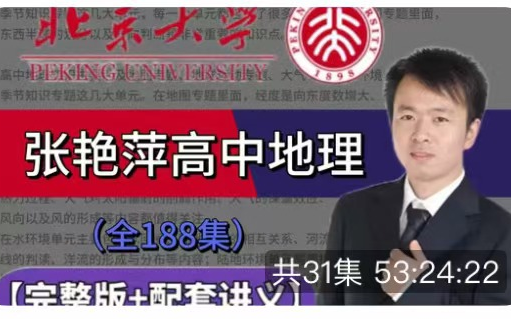 2025届高中地理张艳平 新高考地理一轮+二轮总复习分享 花7K买的内部VIP课程完整版第1讲+地球与地图哔哩哔哩bilibili