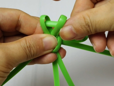 六角花编织动作,手工藤编六角花包包