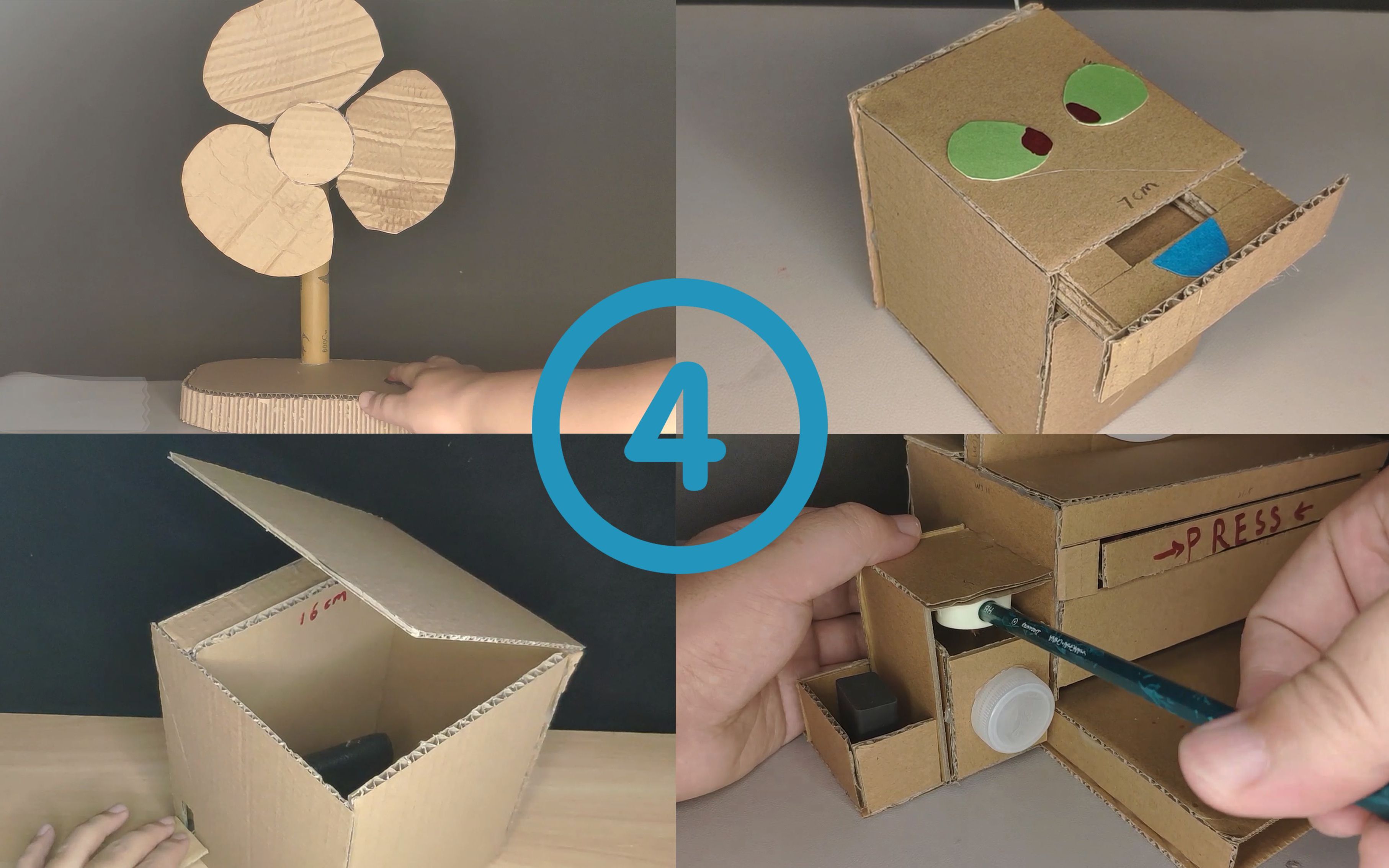 4个超有创意的纸板创作 纸板制作风扇,存钱罐,垃圾桶等