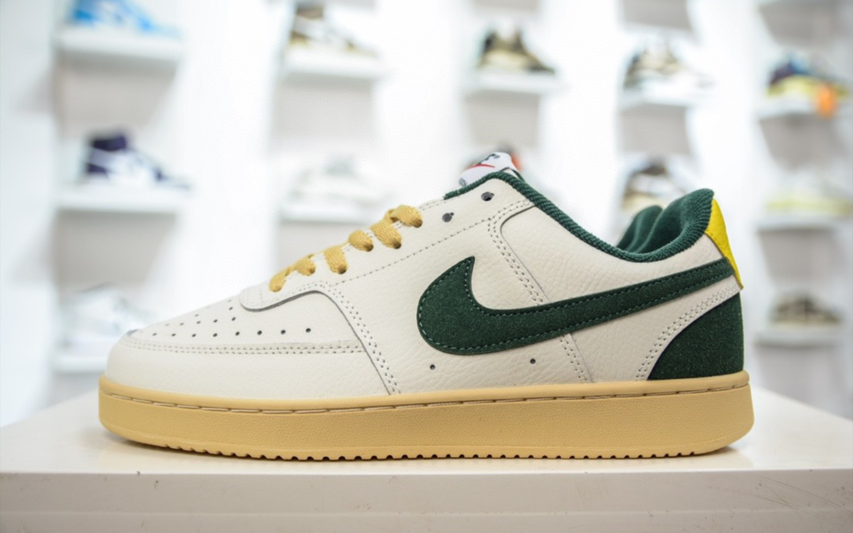 nike court vision low 米白绿