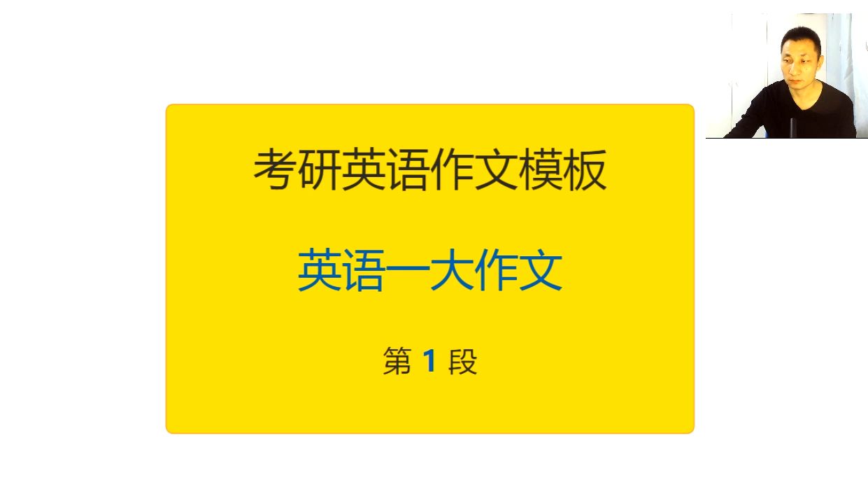 考研英语一大作文第1段模板哔哩哔哩bilibili