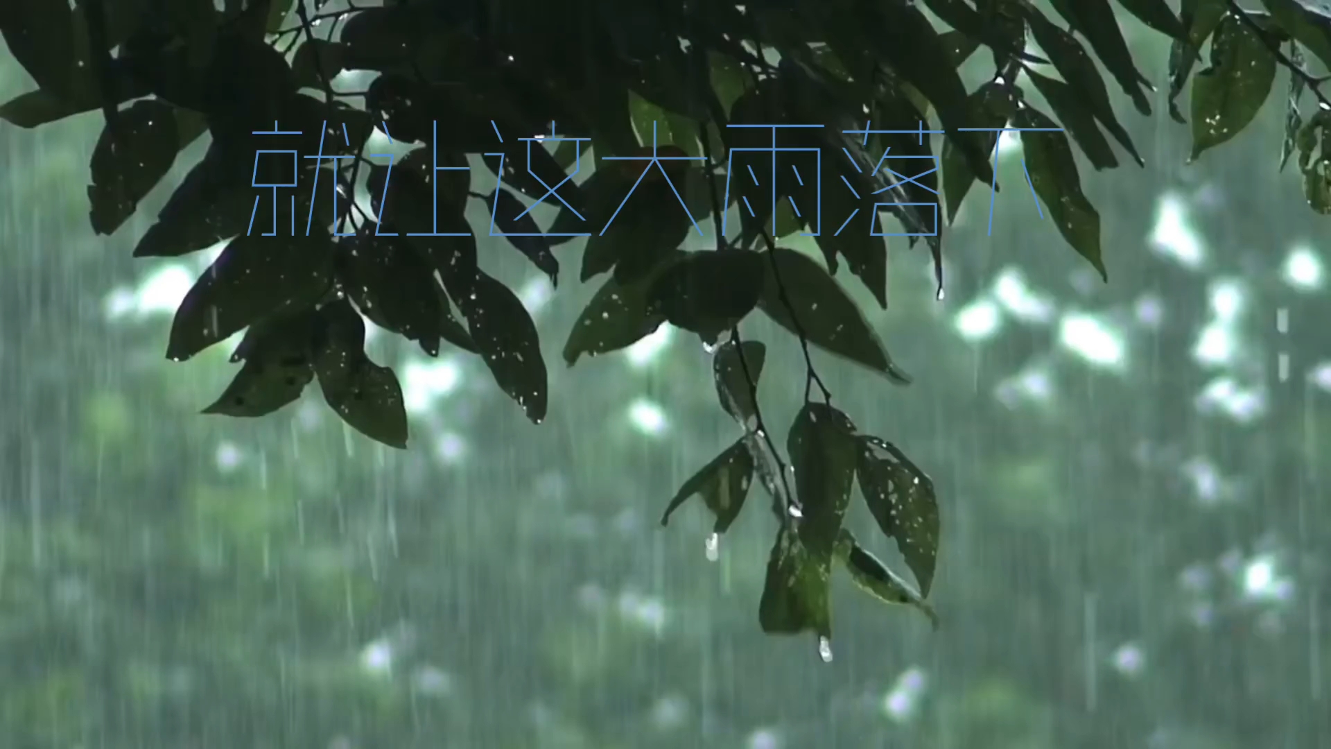 《就让这大雨落下》就让这大雨全都落下就让你看不见我脸上的挣扎