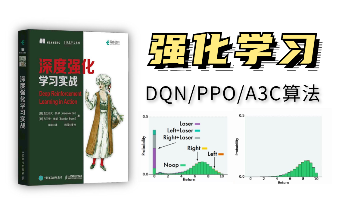 跟着大佬花9个小时啃透【强化学习】,原理+实战,图解DQN算法/PPO算法/A3C算法,太全了!哔哩哔哩bilibili