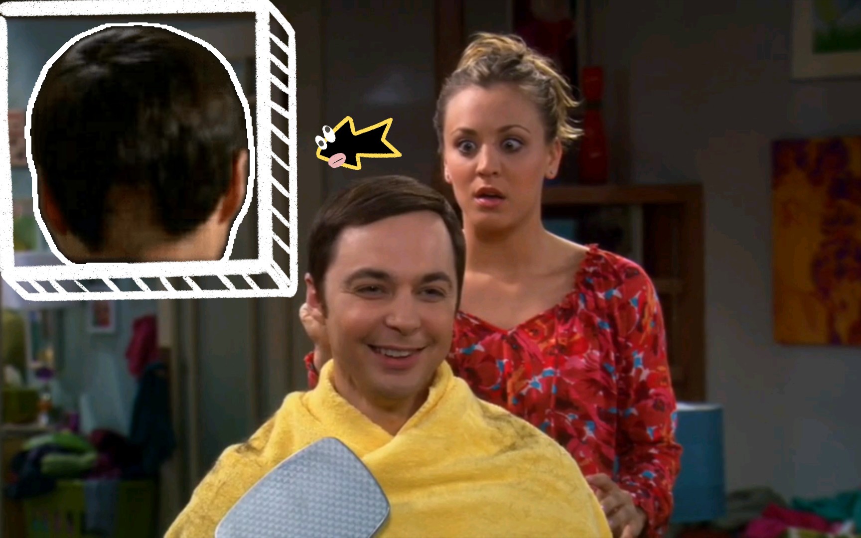 【tbbt】爆笑!佩妮把谢尔顿的头发剪残了